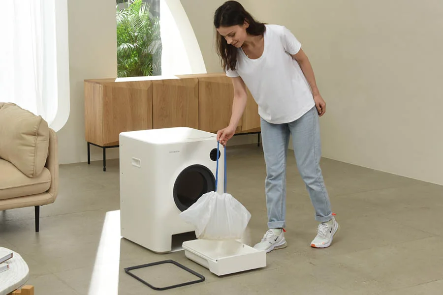 rotating cat litter box