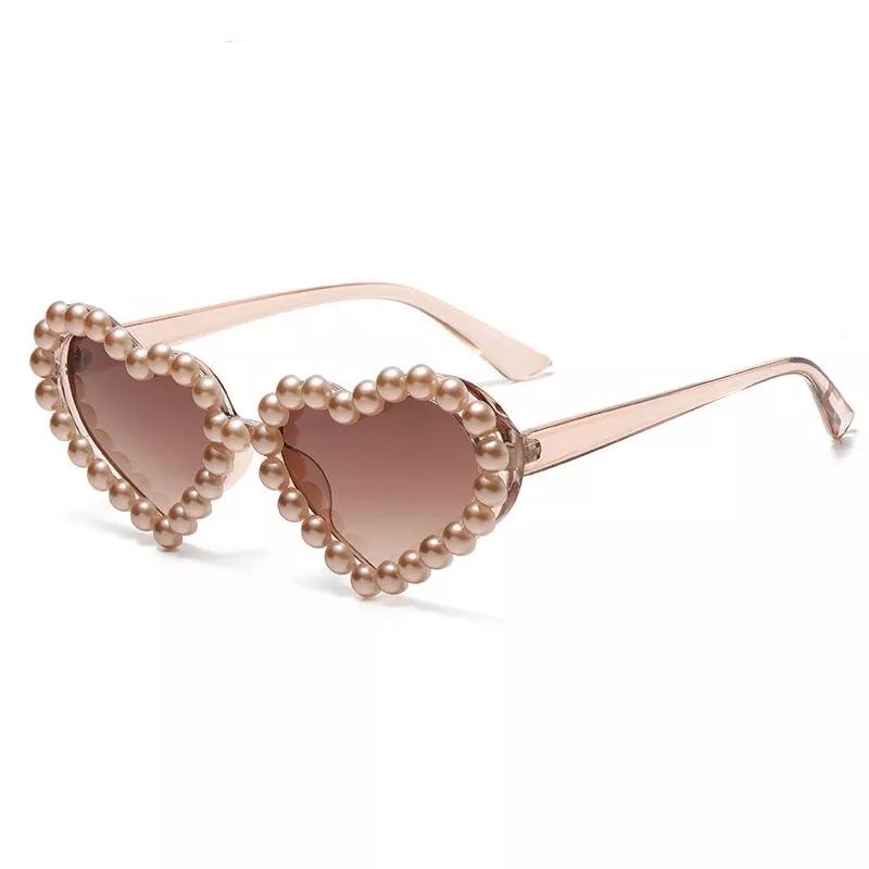 Pearl Sunglasses Women Heart Shaped Luxury Diamond Candy Color Punk Sun Glasses Ladies Lunette De Soleil Femme Eyewear gafas Pearl Sunglasses Women Heart Shaped Luxury Diamond Candy Color Punk Sun Glasses Ladies Lunette De Soleil Femme Eyewear gafas