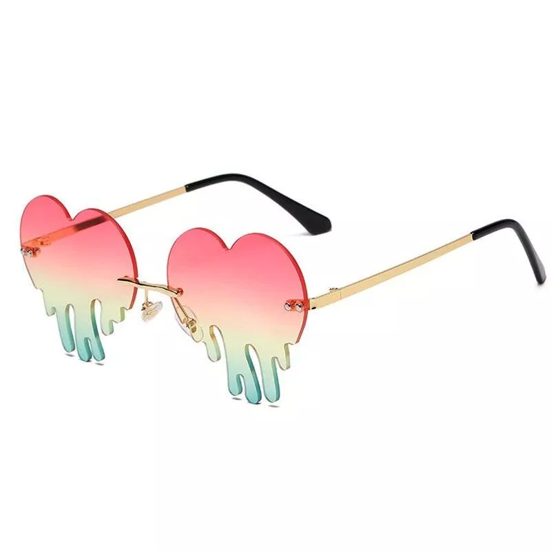 OEC CPO Vintage Rimless Sunglasses Women Fashion Heart Shape Sunglasses For Women New Pink Green Shades Glasses Men Eyewear O720 OEC CPO Vintage Rimless Sunglasses Women Fashion Heart Shape Sunglasses For Women New Pink Green Shades Glasses Men Eyewear O720