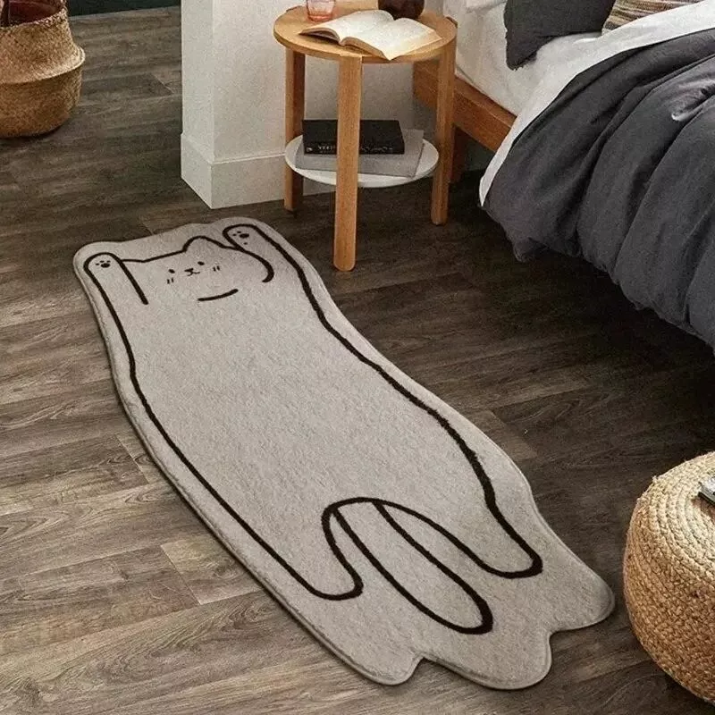 Bedside Rugs White Carpet Thickened Cartoon Door Mat Bedroom Rug LivingRoom Decorative IG Cute Kitten Puppy Customized 양탄자 тапис Bedside Rugs White Carpet Thickened Cartoon Door Mat Bedroom Rug LivingRoom Decorative IG Cute Kitten Puppy Customized 양탄자 тапис