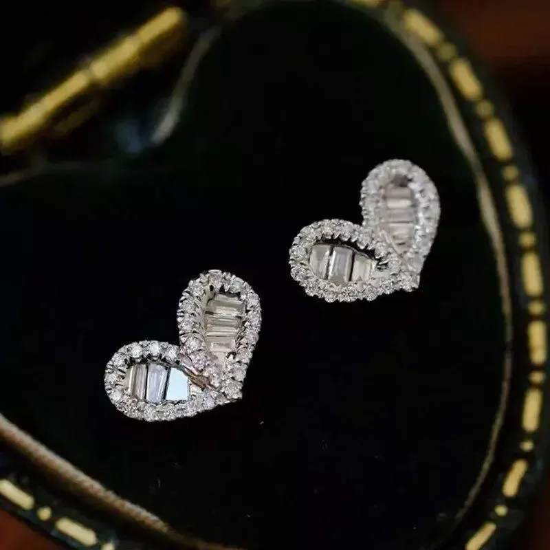 CAOSHI Elegant Female Heart Love Jewelry Earrings with Brilliant Zirconia Wedding Ceremony Gift Everyday Accessories for Women CAOSHI Elegant Female Heart Love Jewelry Earrings with Brilliant Zirconia Wedding Ceremony Gift Everyday Accessories for Women