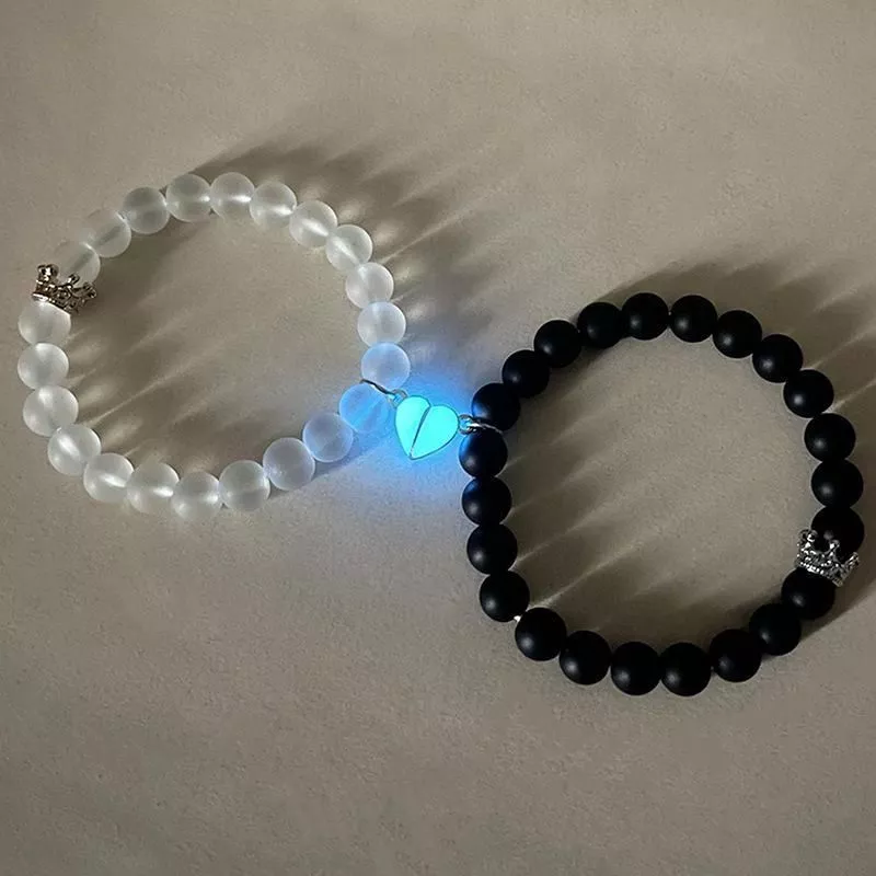 Magnetic Heart Couple Bracelets Set Magnetic Heart Couple Bracelets Set